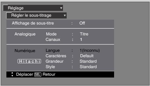 HITACHI P50S601 - Sous-titrage numérique - 2