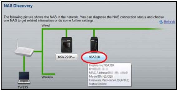 ZYXEL NSA310 - Klichen Sie auf NSA310. - 1