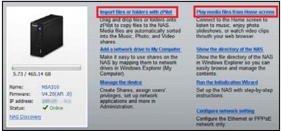 ZYXEL NSA310 - Klicka på Run the Initialization Wizard (kor installationsguide). - 5