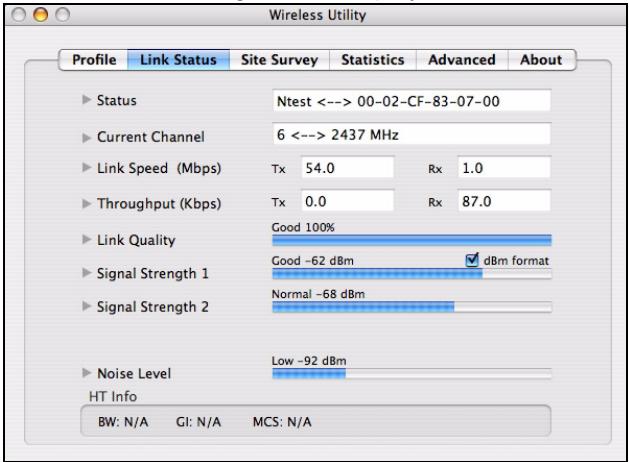 ZYXEL NWD-210N - The Link Status Screen - 1