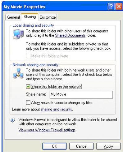 MEMUP MEDIADISK MX HD - Configuration du partage de données sous windows XP - 3