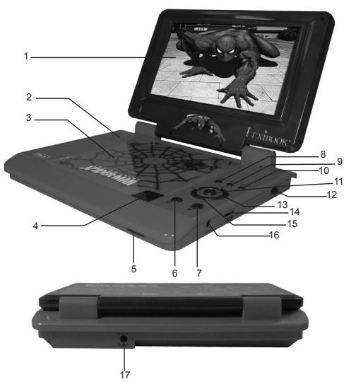 LEXIBOOK DVDP1SP - Beschrijving Draagbare DVD-speler - 1