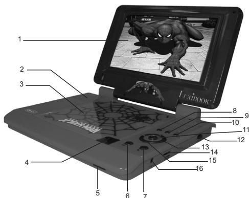 LEXIBOOK DVDP1SP - Portable DVD player description - 1