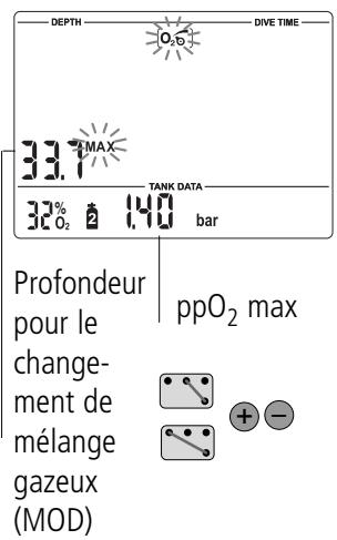 SCUBAPRO-UWATEC SMART TEC - Réglage du mélange gazeux et de la profondeur de changement de mélange gazeux [O20] - 3