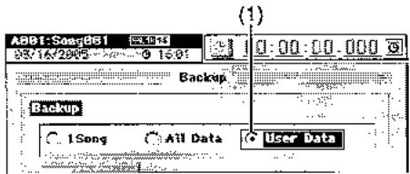 KORG D3200 - Sauvegarde des données utilisées (user data) - 1