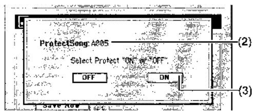 KORG D3200 - Activation de la protection (protect on) - 1