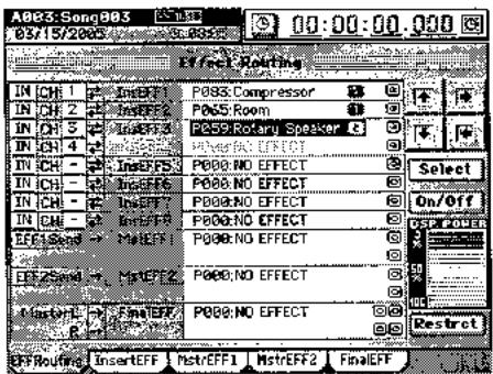 KORG D3200 - Application d'effets au son entrant - 3