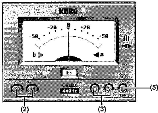 KORG D3200 - Emploi de l'accordeur - 1