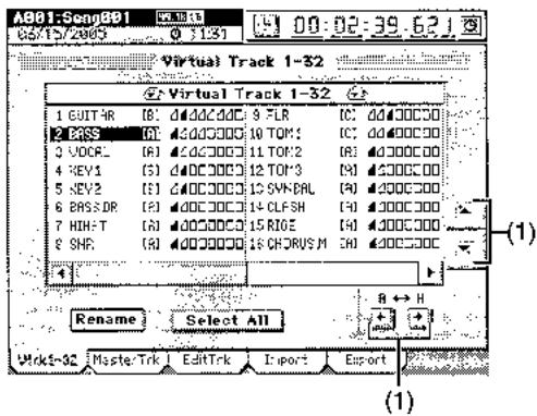 KORG D3200 - 1-2. Changement de piste virtuelle - 3