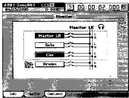 KORG D3200 - 3-7. Réglages d'écoute (Monitor) - 1