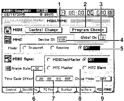 KORG D3200 - 9-6. Midi/mmc - 1