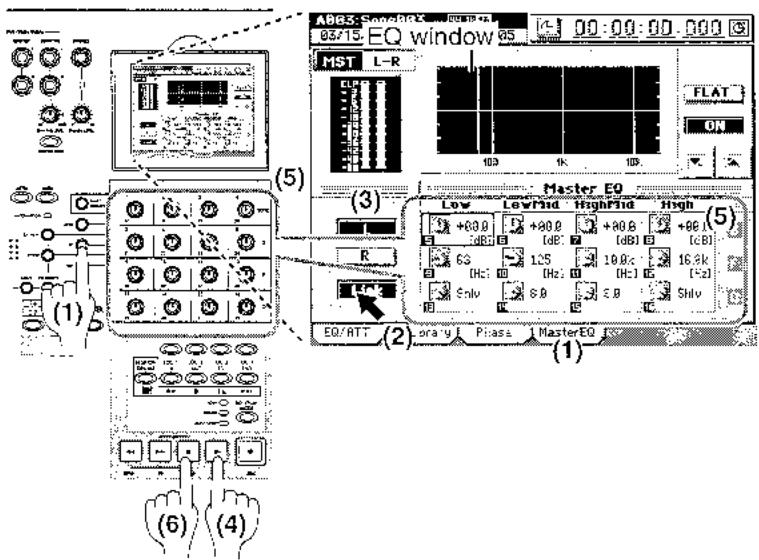 KORG D3200 - Application d'une correction au bus master (Master EQ) - 1