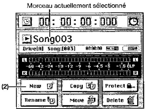 KORG D3200 - 1-1. Création d'un nouveau morceau - 1