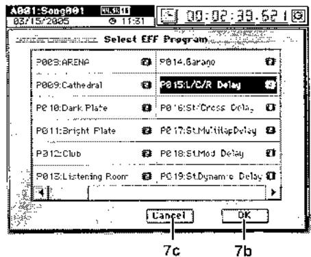 KORG D3200 - 3B. Cellule de numéro de programme - 5