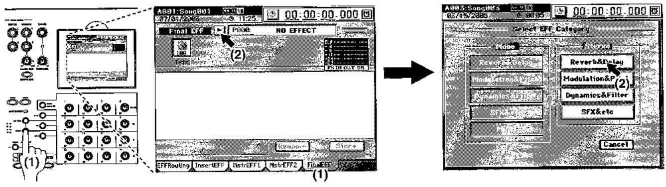 KORG D3200 - Application d'un effet au bus master (effet final) - 1