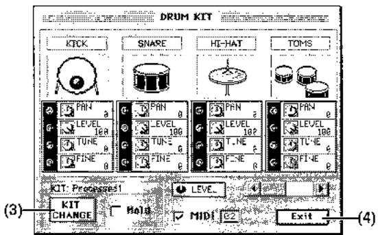 KORG D3200 - Sélection d'un kit de batterie - 2