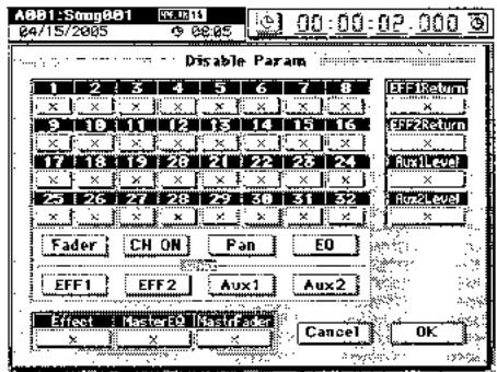 KORG D3200 - Liste des scènes - 1