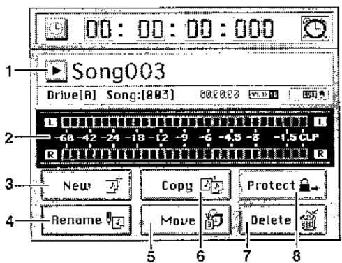 KORG D3200 - Bouton de sélection de morceau - 1