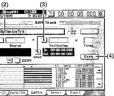 KORG D3200 - Optimisation d'une piste (OptimizeTrk) - 1