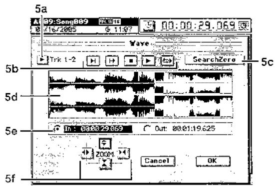 KORG D3200 - Fenêtre de dialogue wave - 1