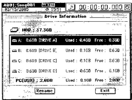 KORG D3200 - Changement de nom de partition - 2