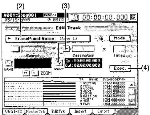 KORG D3200 - Effacement de bruit de commutation (ErasePunchNoise) - 1