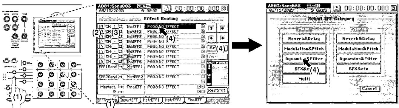 KORG D3200 - Application d'effets au son entrant - 1