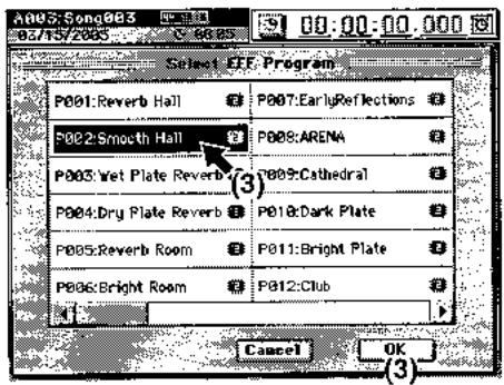 KORG D3200 - Application d'un effet au bus master (effet final) - 2
