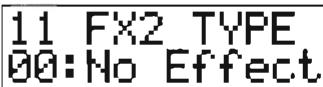 KORG SGPROX - FX2 TYPE (Selection du type d'effet pour FX2) - 1
