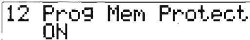 KORG SGPROX - PROG PROTECT (Réglage de protection de la mémoire de programmes) - 1