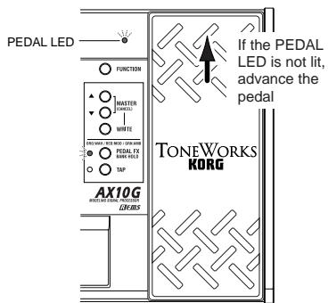 KORG AX10G - Using the expression pedal - 1