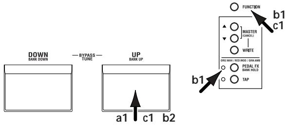 KORG AX10G - c: Durch die Banken schalten (das Programm fest laßen) - 1