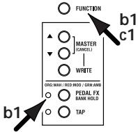 KORG AX10G - C: Balayage des banques (en laissant fixé le programme) - 2