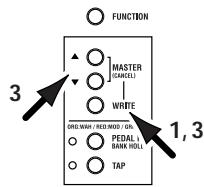 KORG AX10G - Storing a program - 2