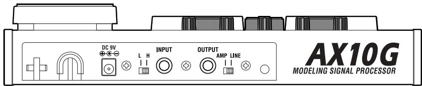 KORG AX10G - Rear panel - 1