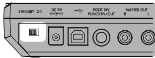 KORG D4 - Mise hors tension - 2