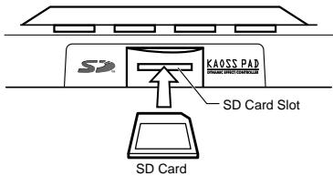 KORG KP3 - Inserting a card - 1