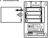 KORG PX4A - Installing the batteries - 1
