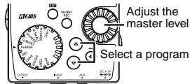 KORG PX4A - Specifying the function of the Value Dial - 1