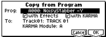 KORG KARMA - Copy From Program - 1