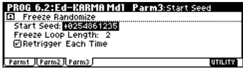 KORG KARMA - Checking the Freeze Randomize function, and performing "Random Capture" using the "Random FF/REW" function - 1
