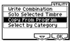 KORG KARMA - Copy From Program (Combination mode - Copy from Program) - 1