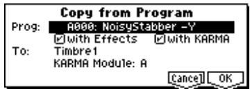 KORG KARMA - Copy from Program - 1