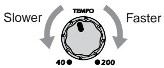 KORG NC500 - Changing the Tempo - 1