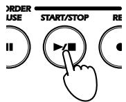 KORG NC500 - To end the recording, press START/STOP. - 1