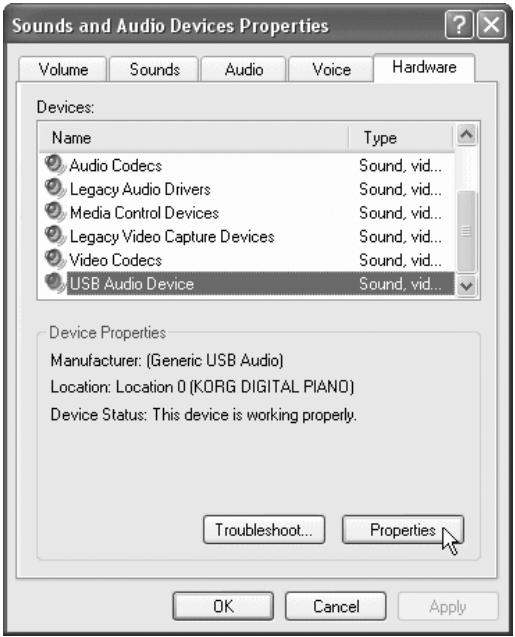 KORG NC500 - ■ Installing the Driver on Windows XP - 7