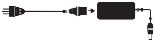 KORG PA500 - Connecter le cordon d'alimentation AC - 1