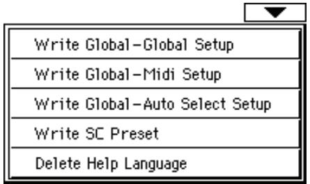 KORG PA500 - Menu de la page - 1
