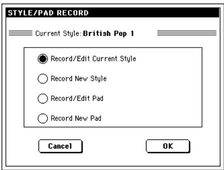 KORG PA500 - Entrer en mode style record - 1