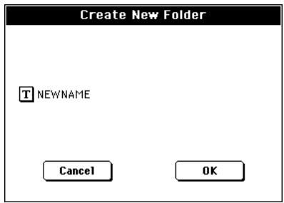 KORG PA500 - Créer un nouveau dossier ". SET - 2